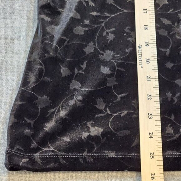 Gemilli Cardigan Women 2X Black Velvet Floral Burnout 3/4 Sleeve VTG Goth Witchy - Picture 6 of 12